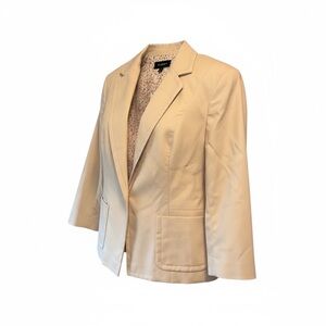 Talbots Kate Fit Blazer Jacket Tan Khaki Size 14 NWT Professional